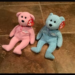 Ty Beanie Babies Baby Boy and Baby Girl 2002
